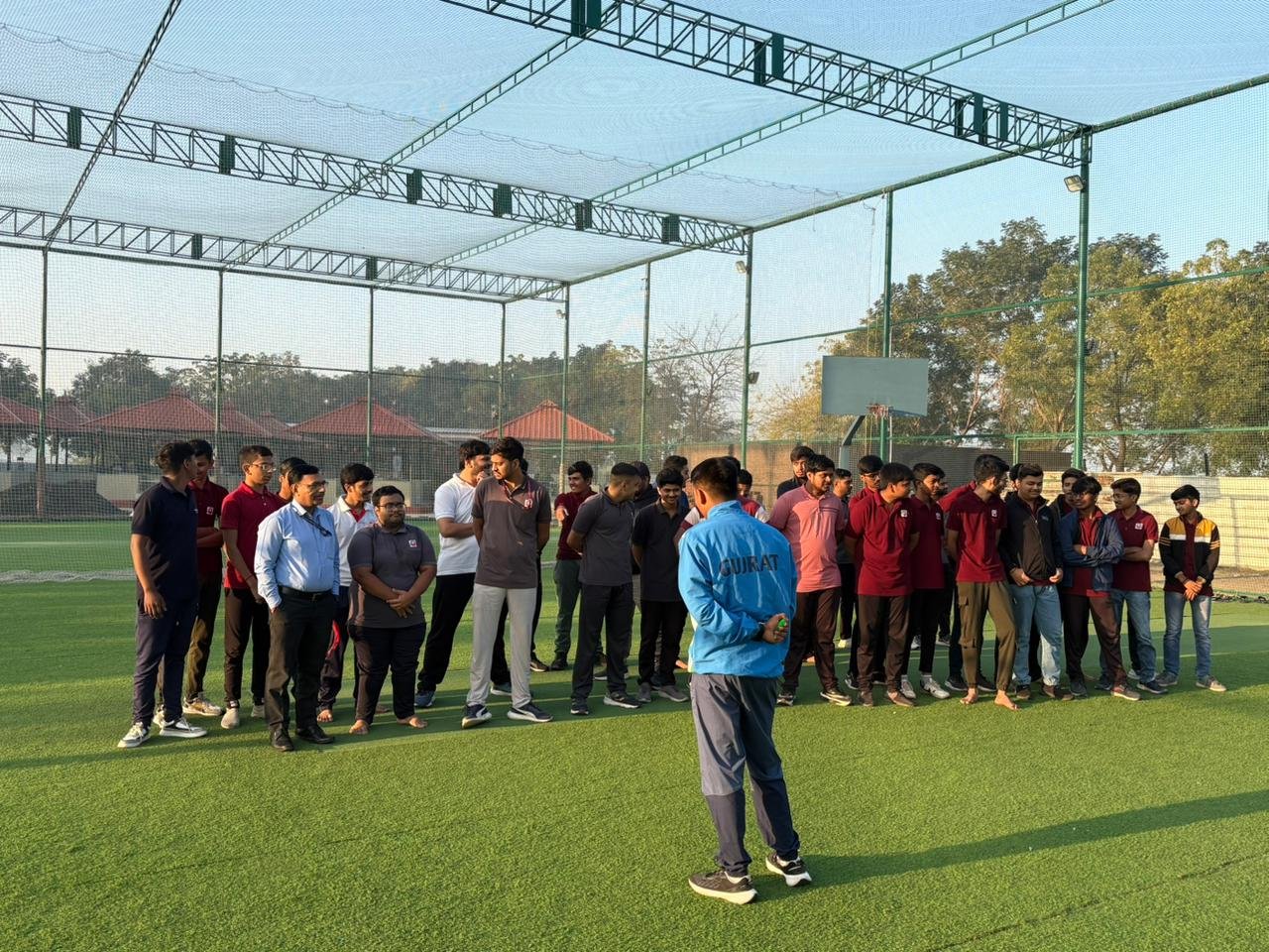 The Vocational Course on Fitness and Wellness was successfully conducted by the Sports Department from 18th to 20th December 2025 with the objective of equipping students with essential knowledge and practical skills related to fitness training and holistic wellness. The program was led by expert Mr. Rahul Baraiya, who possesses extensive experience in the field of fitness education and professional training.

During the three-day course, students were introduced to fundamental concepts of physical fitness, functional training, flexibility exercises, strength conditioning, and injury prevention. The expert emphasized the importance of correct posture, scientific exercise techniques, and consistency in maintaining physical health. Practical demonstrations and hands-on sessions enabled students to understand real-life applications of fitness principles.

The course also highlighted the significance of mental well-being, lifestyle management, and balanced nutrition as integral components of wellness. Interactive discussions encouraged students to ask questions and gain clarity on career opportunities in the fitness and wellness industry, including roles such as fitness trainer, wellness coach, and health instructor.

Overall, the vocational course proved to be highly informative and engaging. It motivated students to adopt fitness as a lifelong habit while also considering it as a viable professional pathway. The event successfully fulfilled its objective of promoting health awareness and skill development among students.
